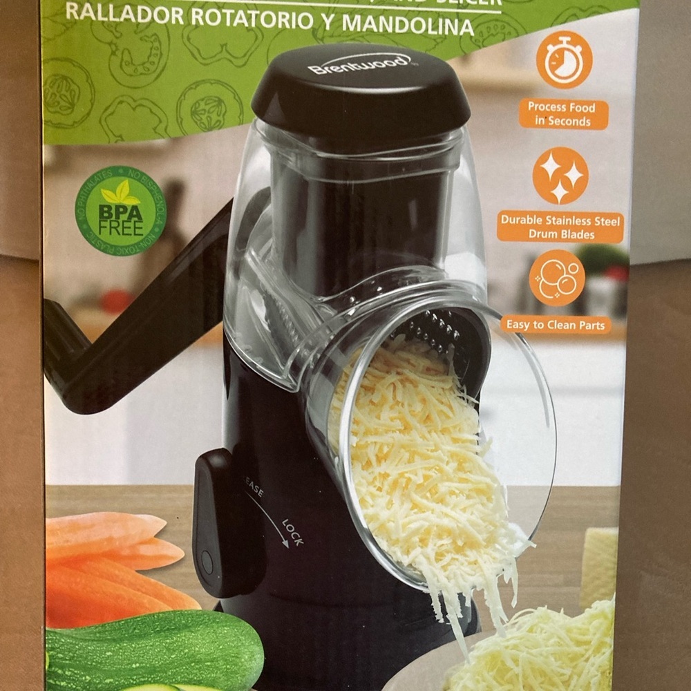 Food Rotary Grater, Shredder and Slicer - Brentwood NIB